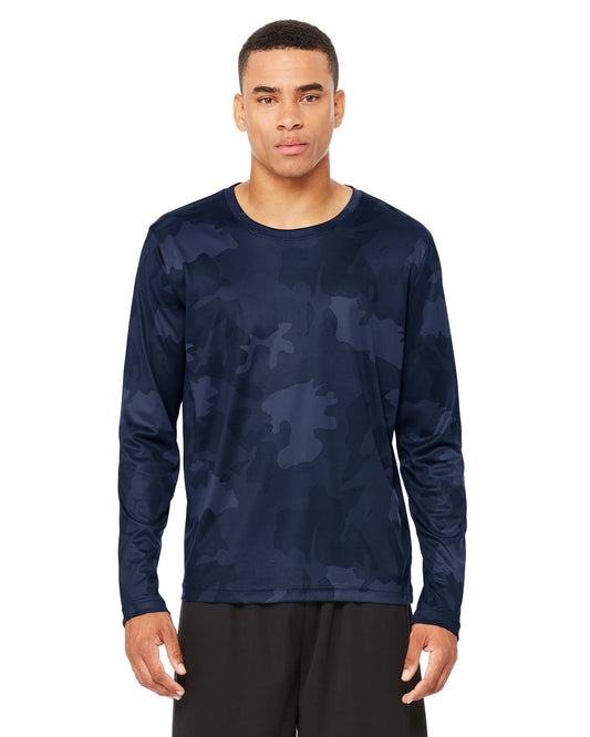 Unisex Performance Long-Sleeve T-Shirt - Sport Dark Navy Laser Camouflage