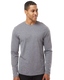 LAT 6918 - Forward Shoulder Long Sleeve Fine Jersey Tee - Granite Heather / Natural