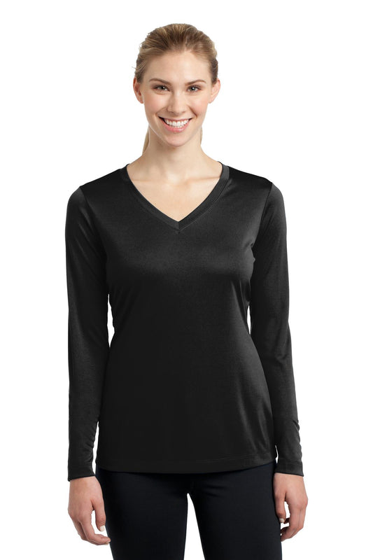 Women's Long Sleeve PosiCharge Competitor V-Neck Tee - Black