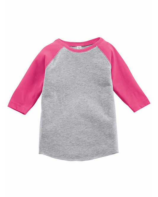 Toddler Baseball T-Shirt - Vintage Heather / Vintage Heather Pink
