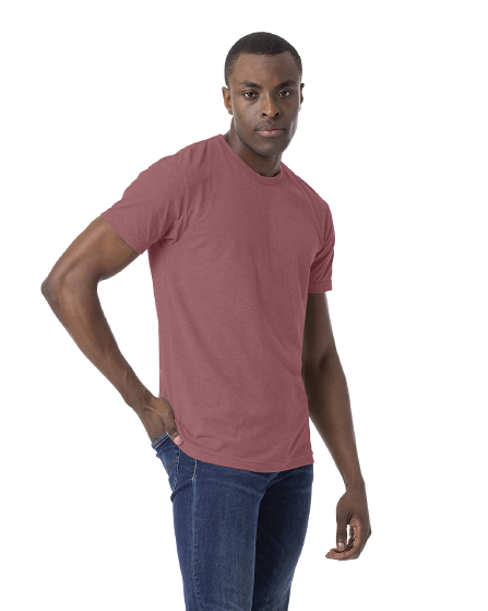 Unisex CVC Crewneck T-Shirt - Heather Mauve