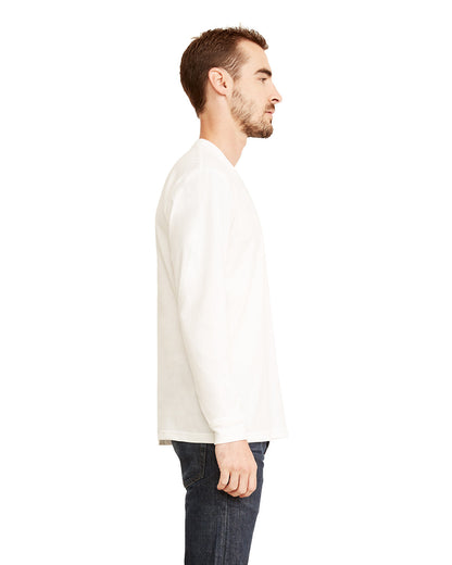 Unisex Sueded Long-Sleeve Crew - White