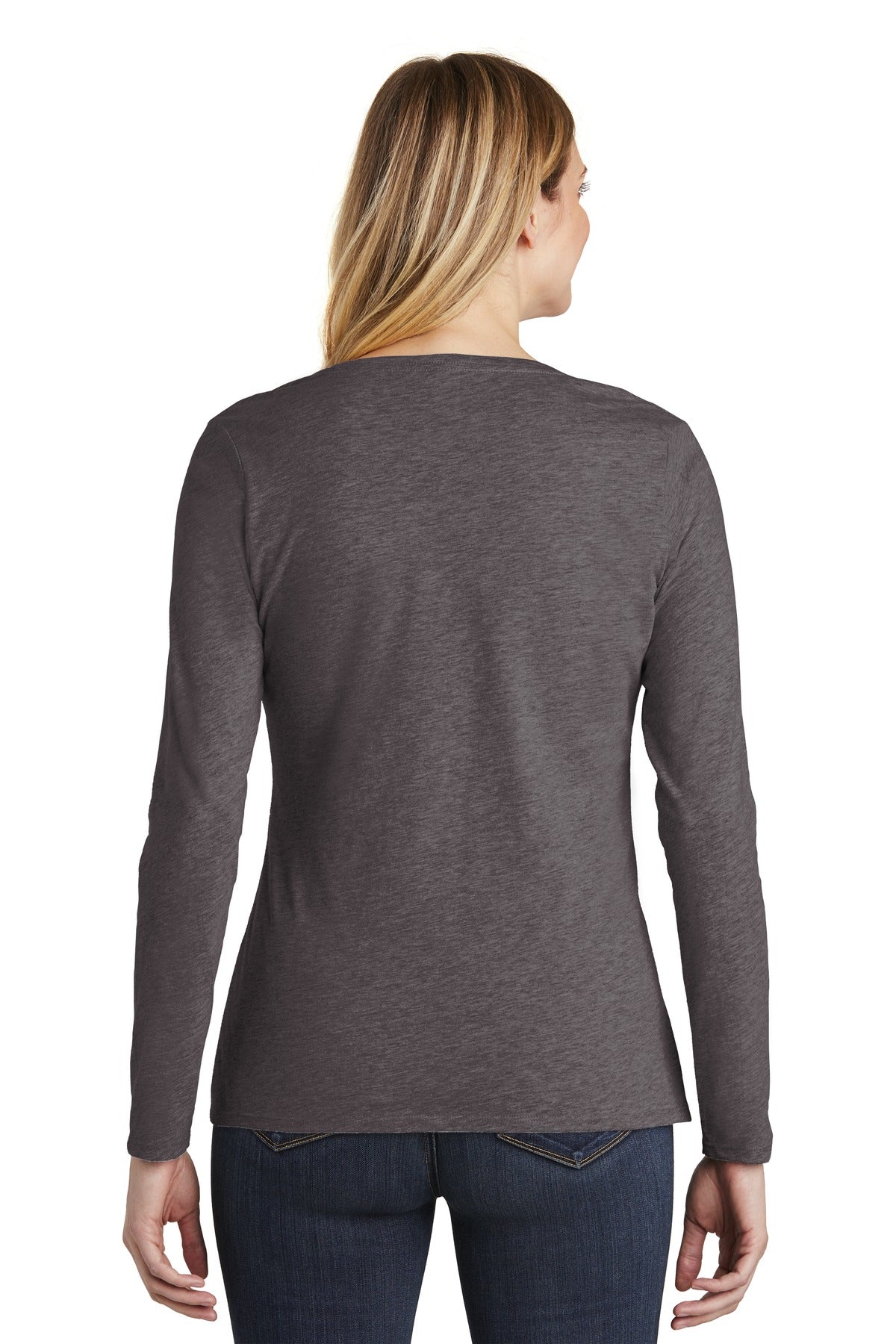 Women's Very Important Tee Long Sleeve V-Neck - Heather Charcoal