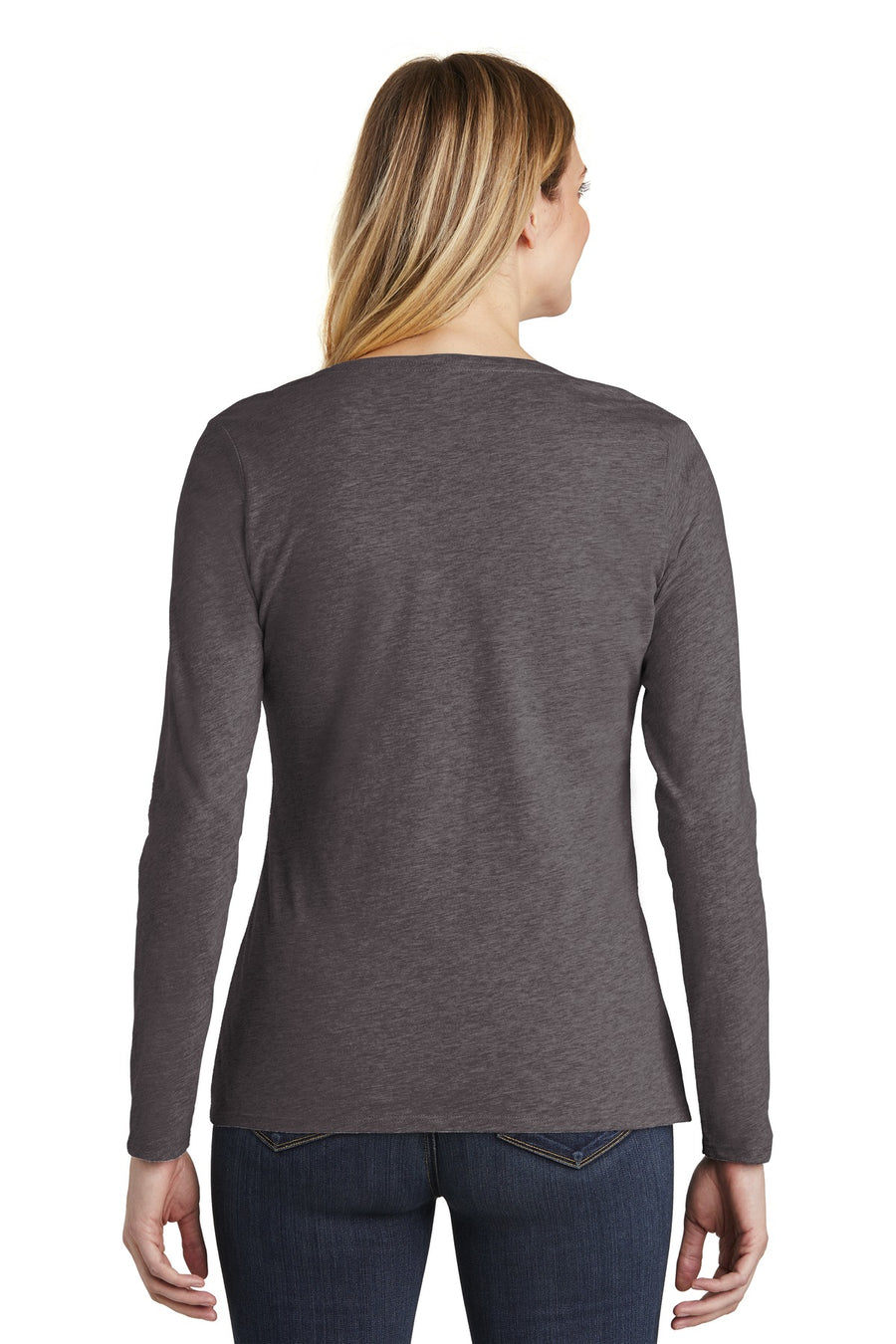 Women's Very Important Tee Long Sleeve V-Neck - Heather Charcoal