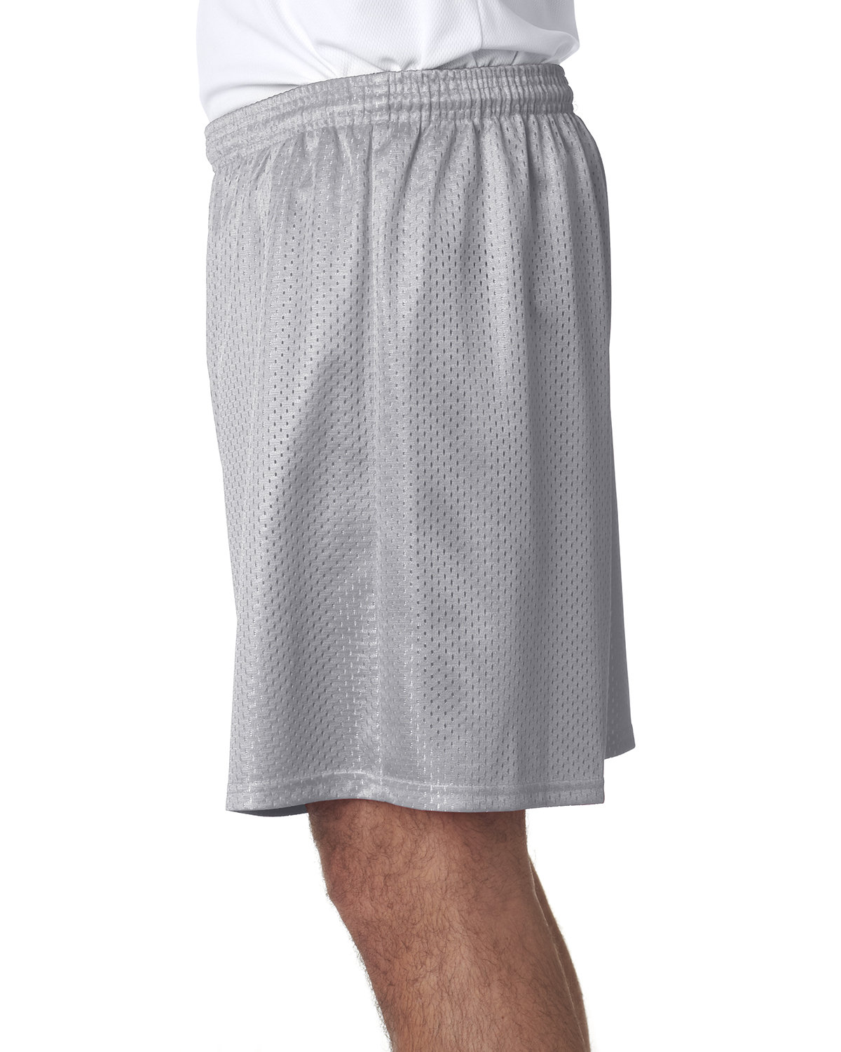 Unisex Seven Inch Inseam Mesh Short - Silver