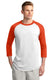 Sport-Tek T200J1 - Unisex Colorblock Raglan Jersey - White / Deep Orange