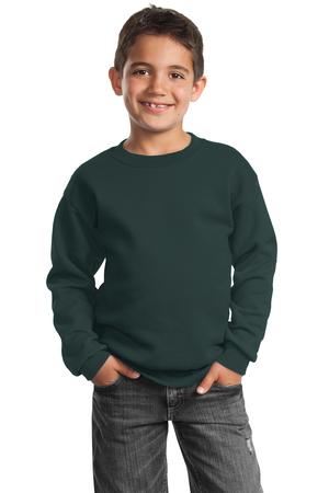 Youth Core Fleece Crewneck Sweatshirt - Dark Green