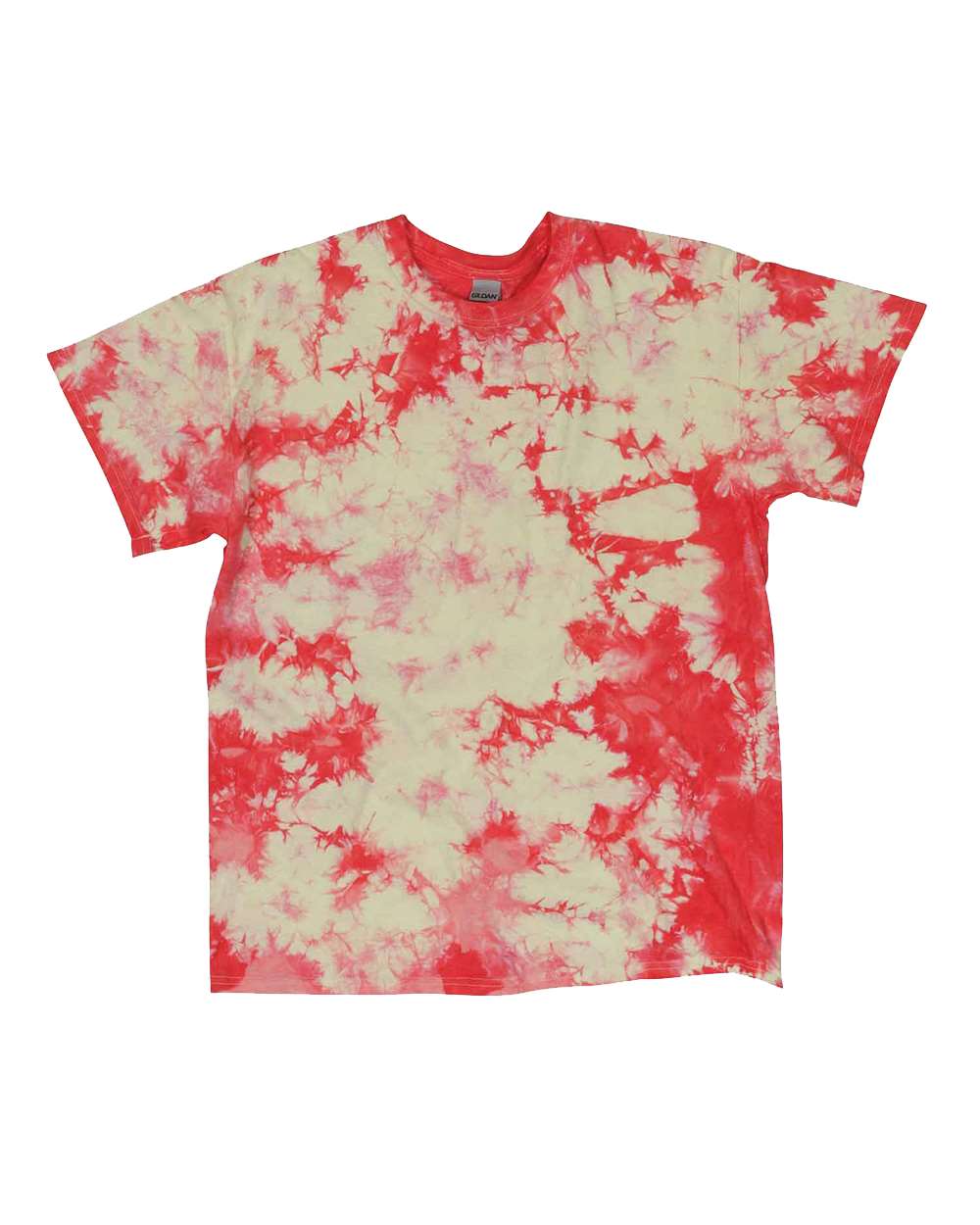 Crystal Tie Dye T-Shirt - Coral / Soft Yellow