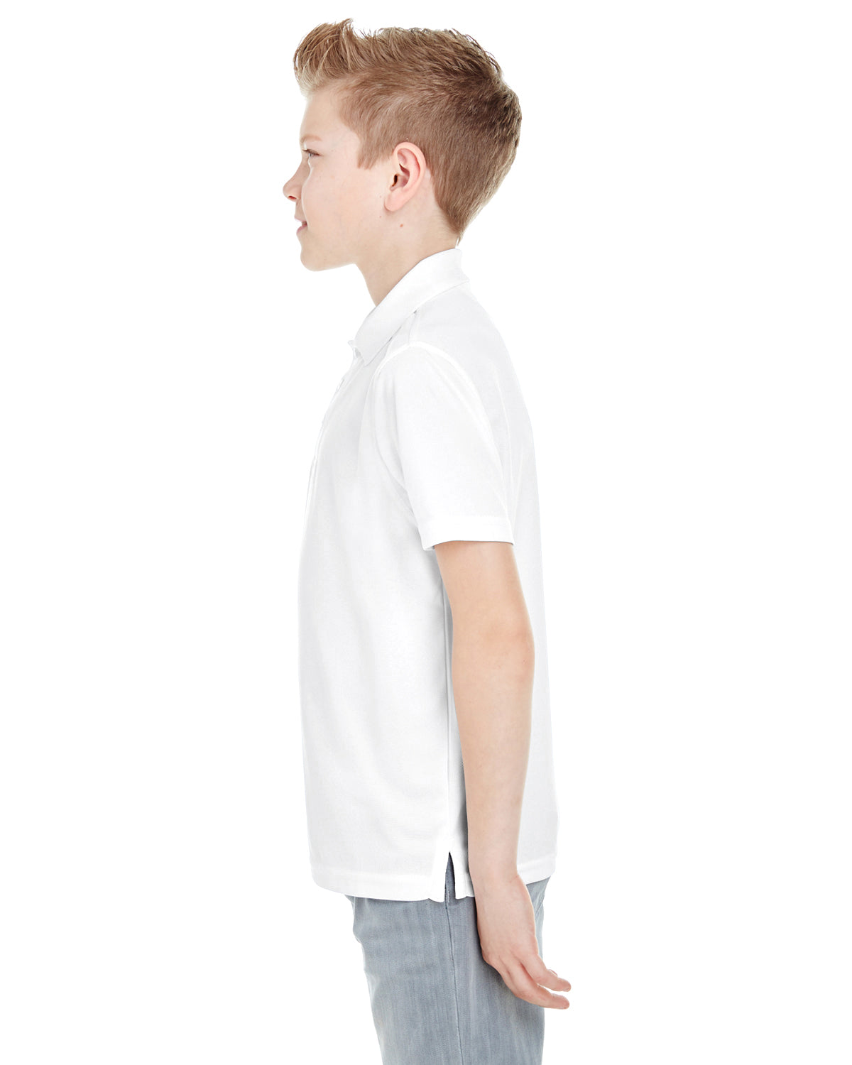 Youth Cool & Dry Mesh Piqué Polo - White