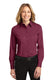 Port Authority L608 - Women's Long Sleeve Easy Care Shirt - Burgundy / Light St