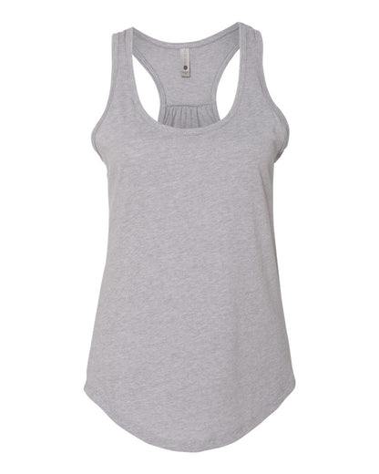 Women's Gathered Racerback Tank - Heather Gray