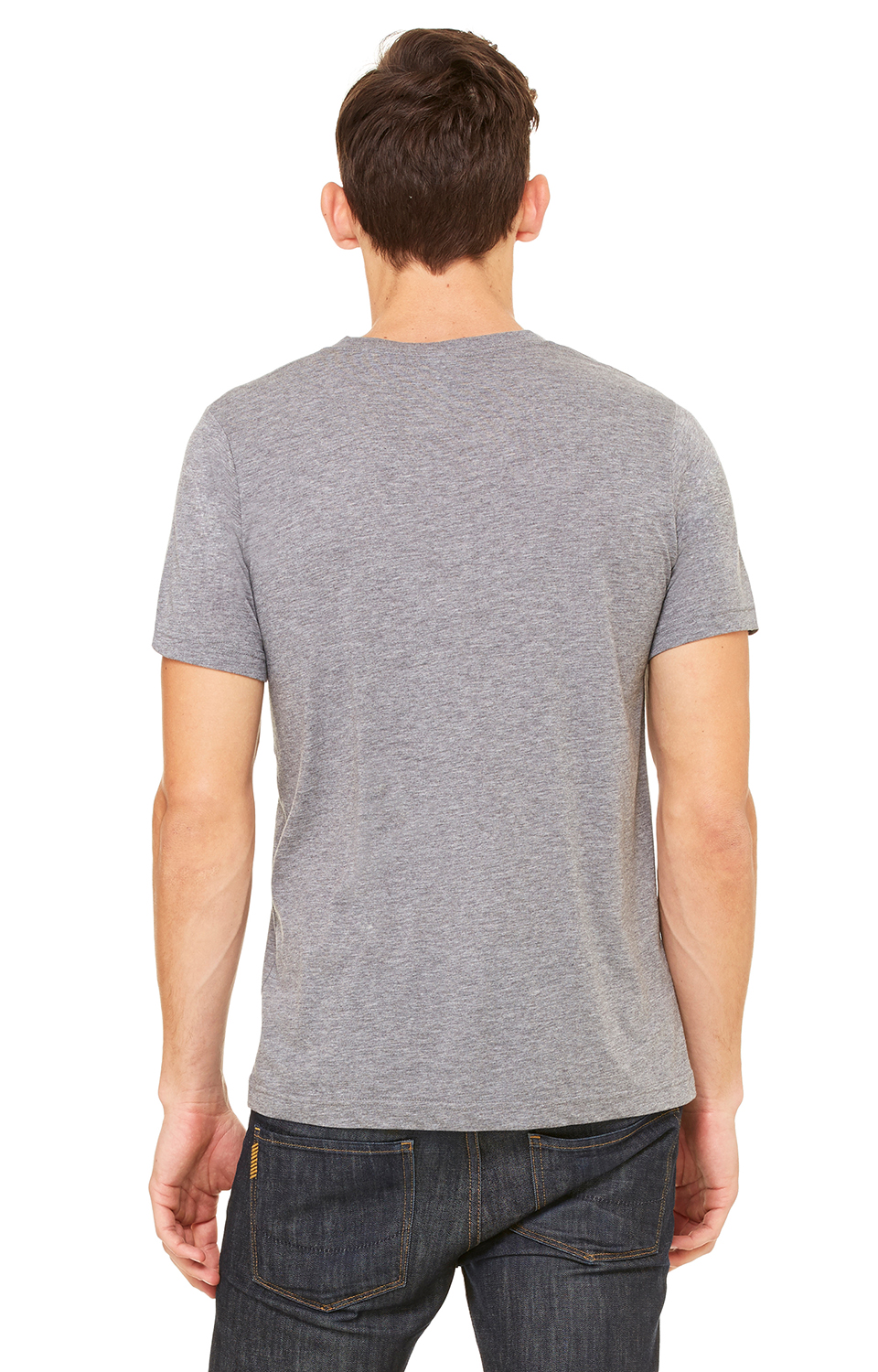 Unisex Triblend V-Neck T-Shirt - Gray Triblend