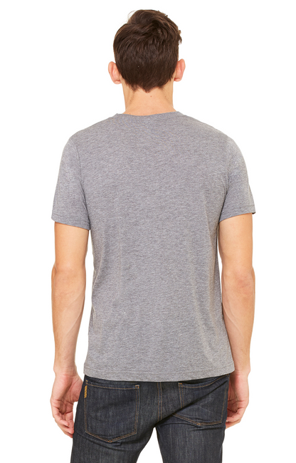 Unisex Triblend V-Neck T-Shirt - Gray Triblend