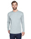 UltraClub 8422 - Unisex Cool & Dry Sport Long-Sleeve Performance Interlock T-Shirt - Gray