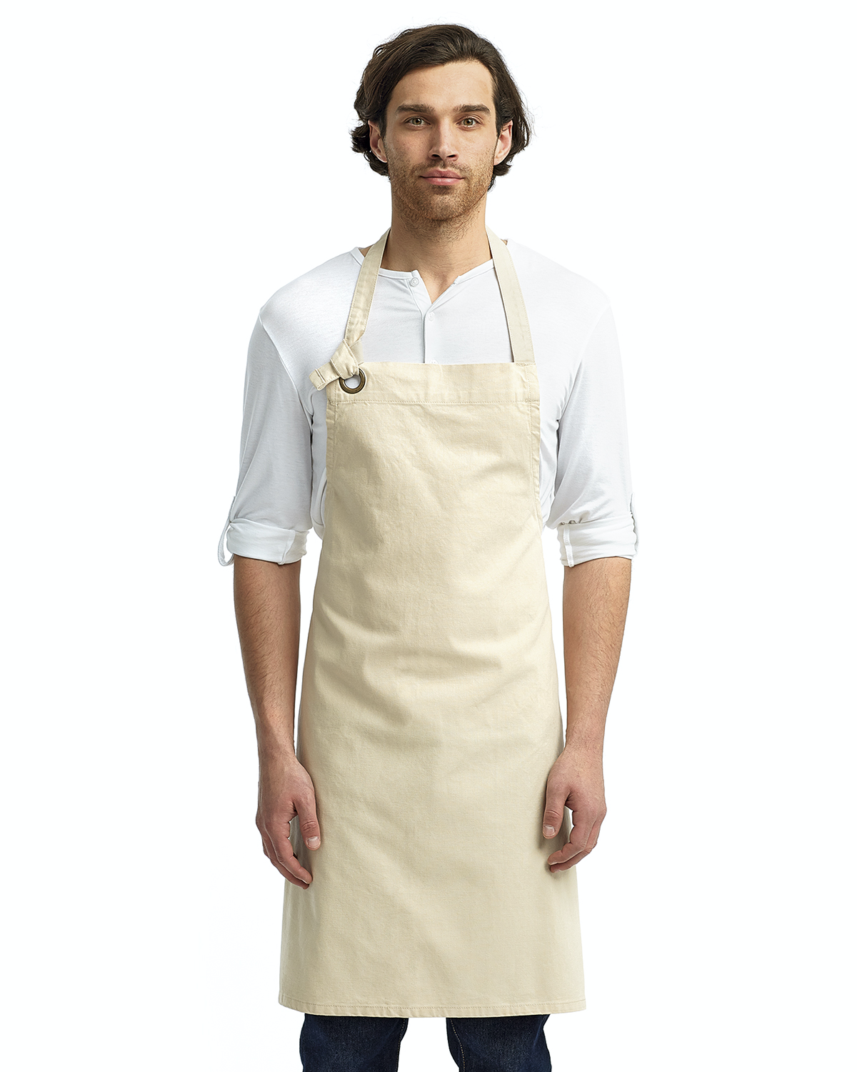 Unisex Calibre Heavy Cotton Canvas Bib Apron - Natural
