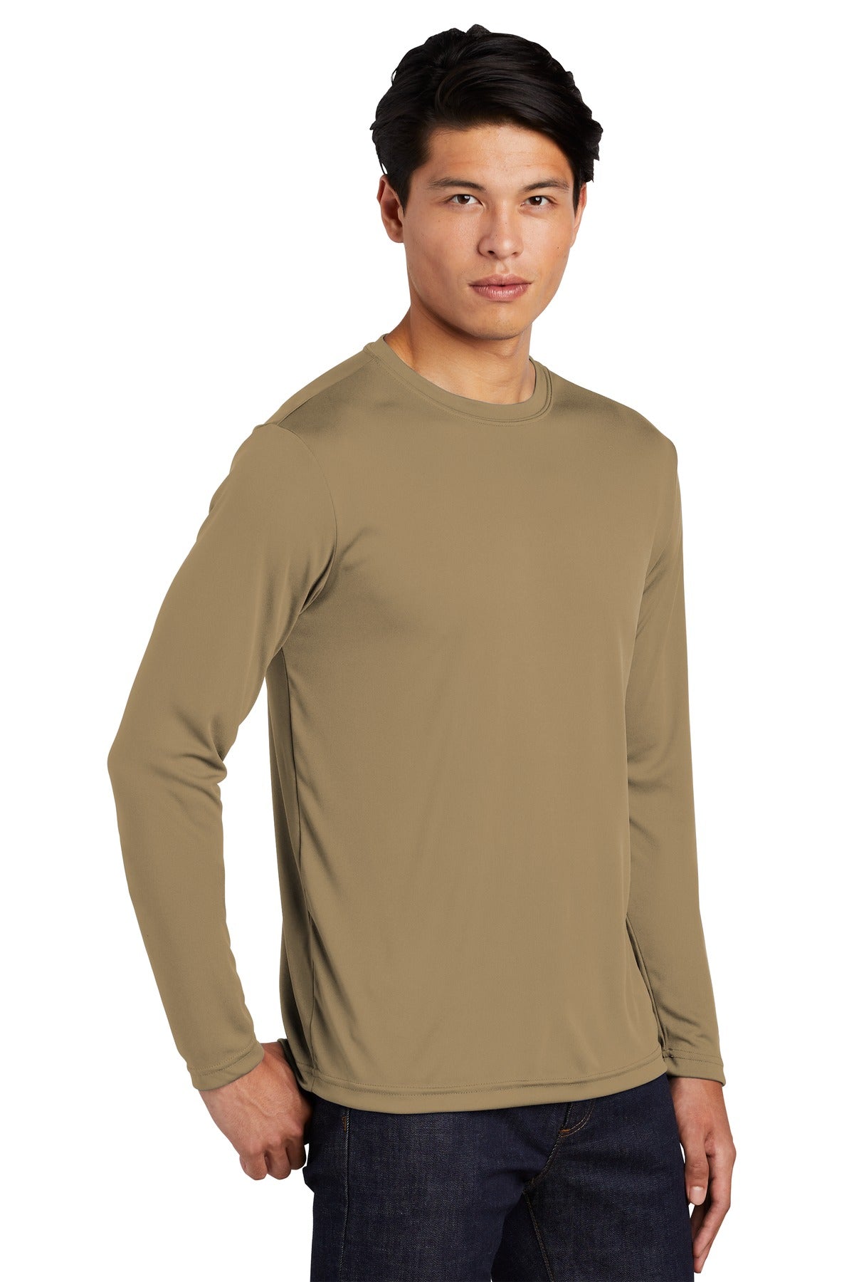 Unisex Long Sleeve PosiCharge Competitor Tee - Coyote Brown