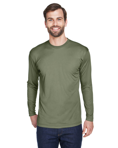 Unisex Cool & Dry Sport Long-Sleeve Performance Interlock T-Shirt - Military Green