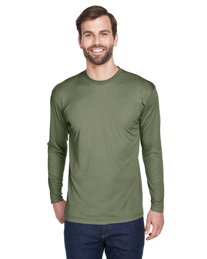 Unisex Cool & Dry Sport Long-Sleeve Performance Interlock T-Shirt - Military Green