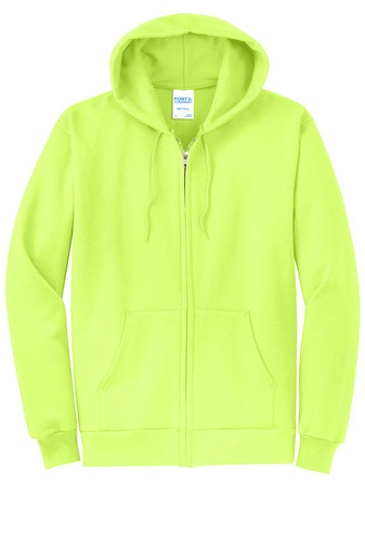 Unisex Core Fleece Full-Zip Hoodie - Neon Yellow