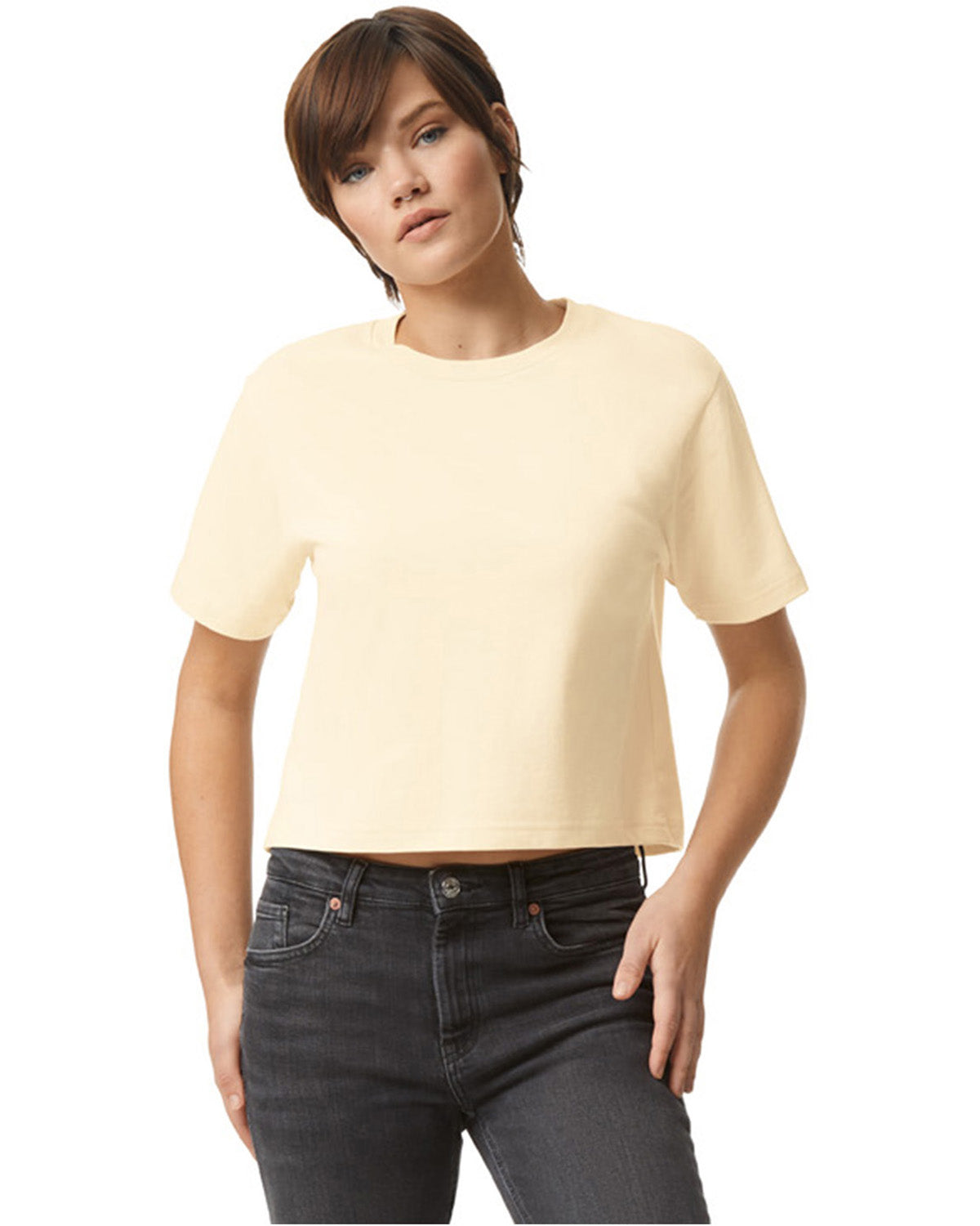 Women's Fine Jersey Boxy T-Shirt - Cream