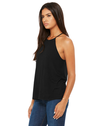 Women's Flowy High Neck Tank - Black