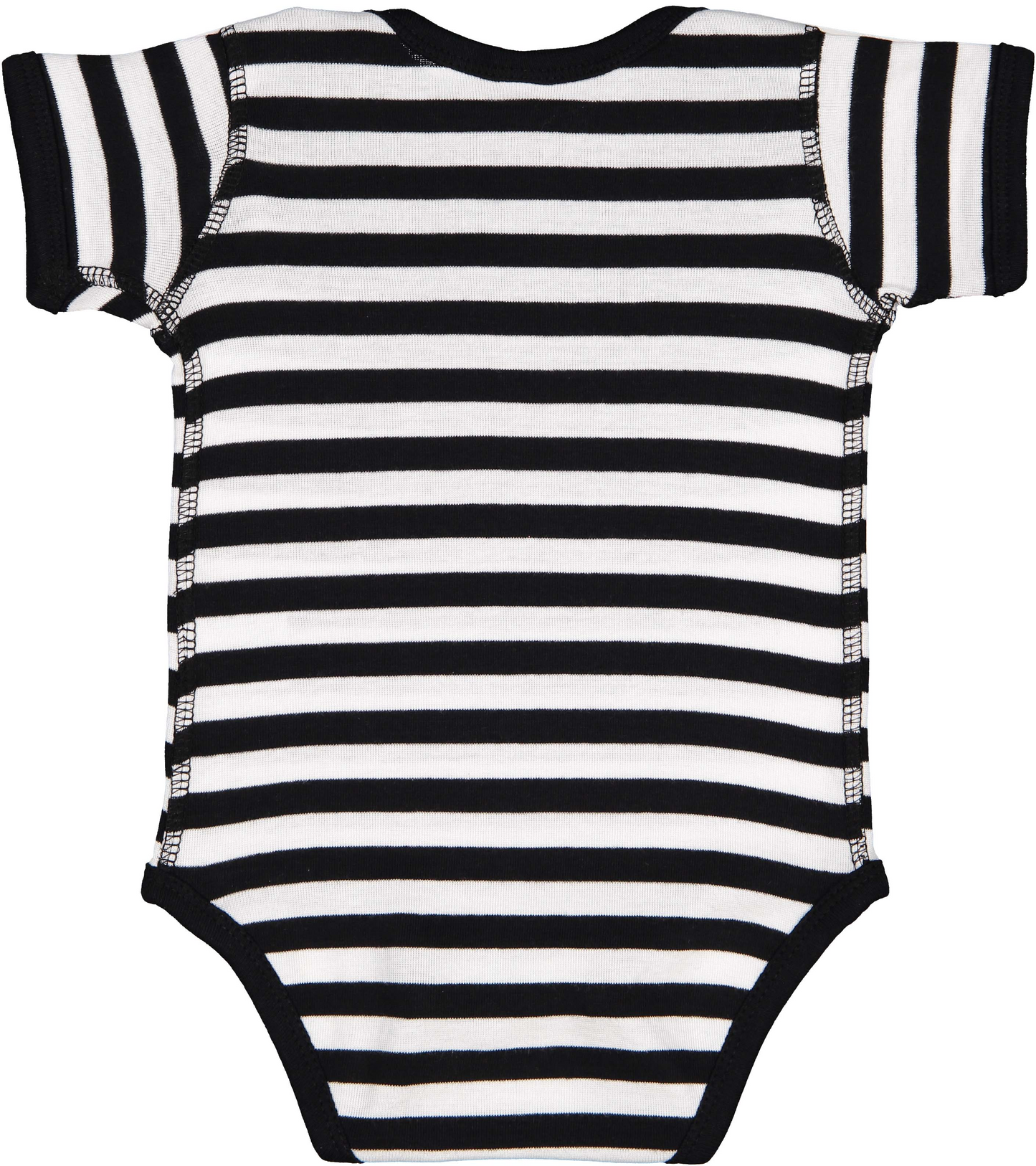 Infant Baby Rib Bodysuit - Black / White Str