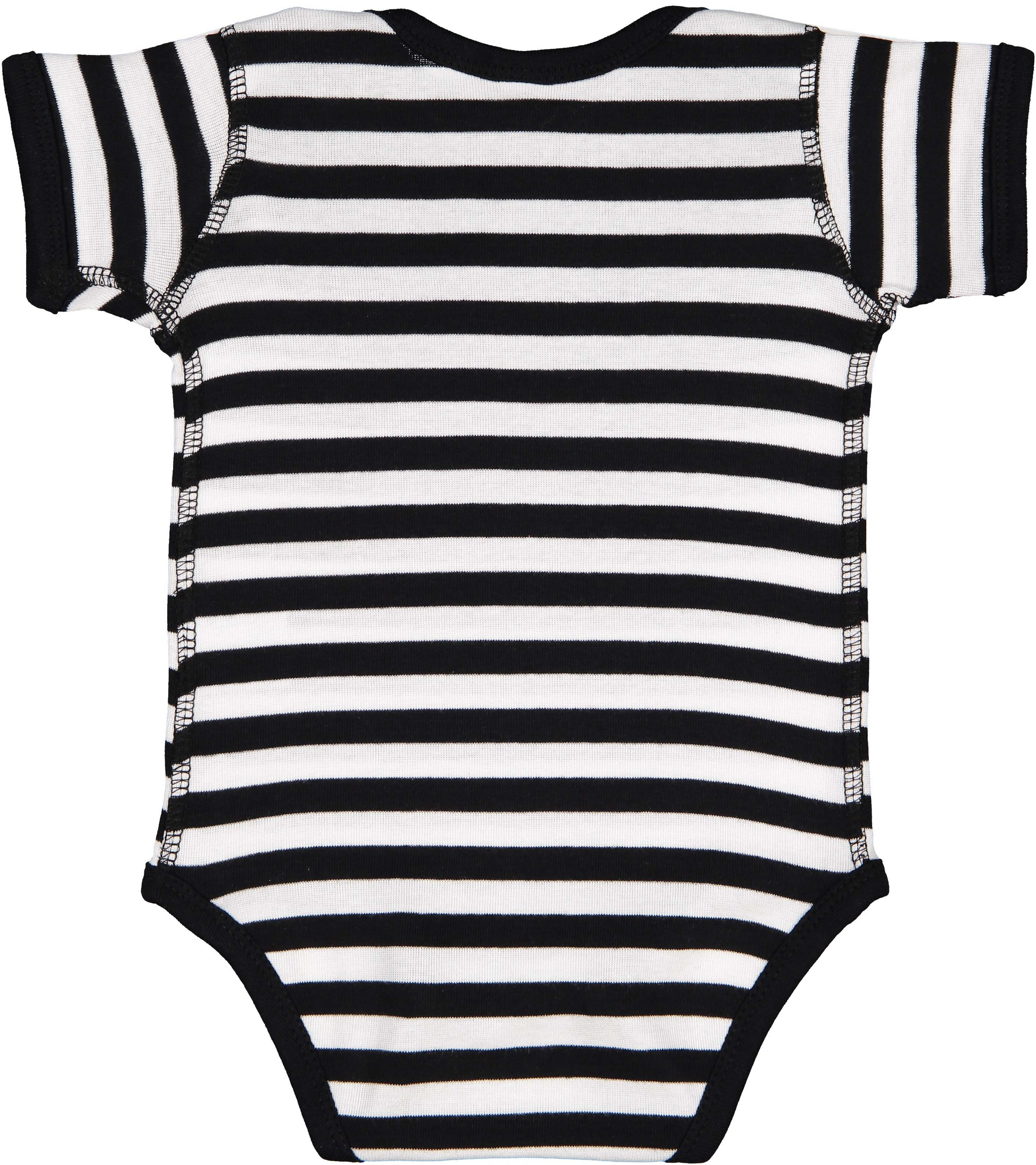 Infant Baby Rib Bodysuit - Black / White Str