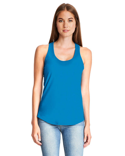Women's Gathered Racerback Tank - Turquoise