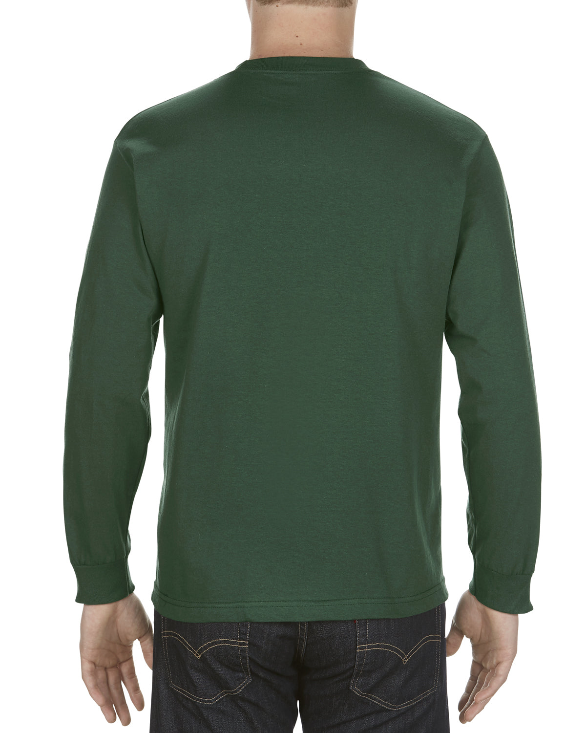 Unisex Heavyweight Cotton Long-Sleeve T-shirt - Forest Green