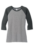 Women's Perfect Tri 3/4-Sleeve Raglan - Black Fr / Gray Fr