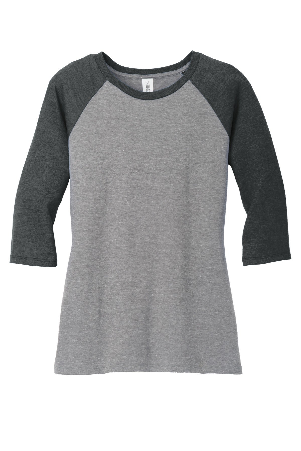 Women's Perfect Tri 3/4-Sleeve Raglan - Black Fr / Gray Fr