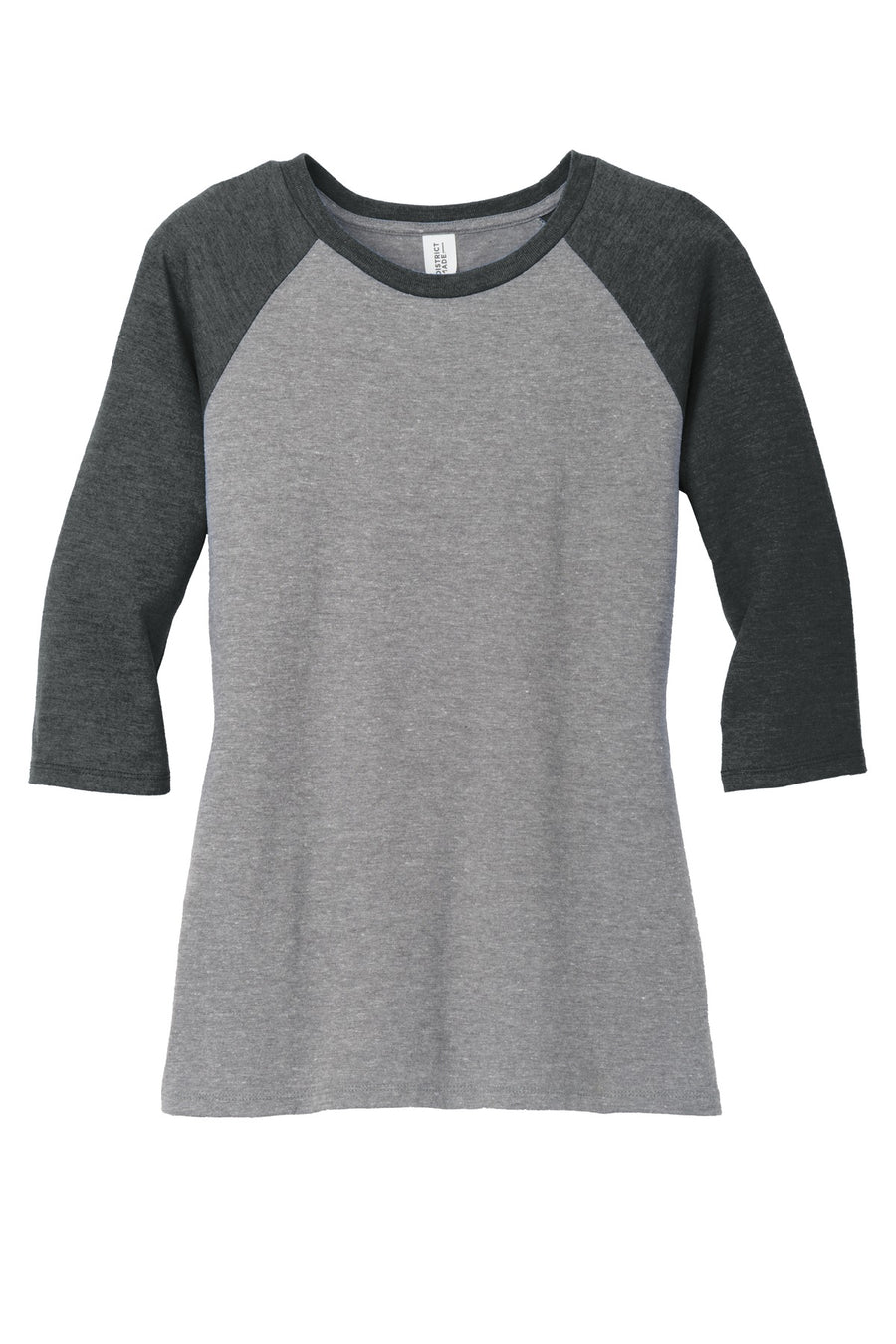 Women's Perfect Tri 3/4-Sleeve Raglan - Black Fr / Gray Fr