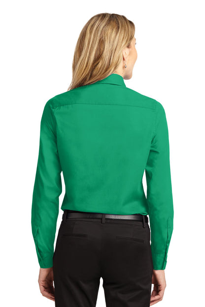 Women's Long Sleeve Easy Care Shirt - Court Green