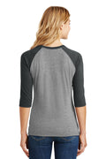 Women's Perfect Tri 3/4-Sleeve Raglan - Black Fr / Gray Fr