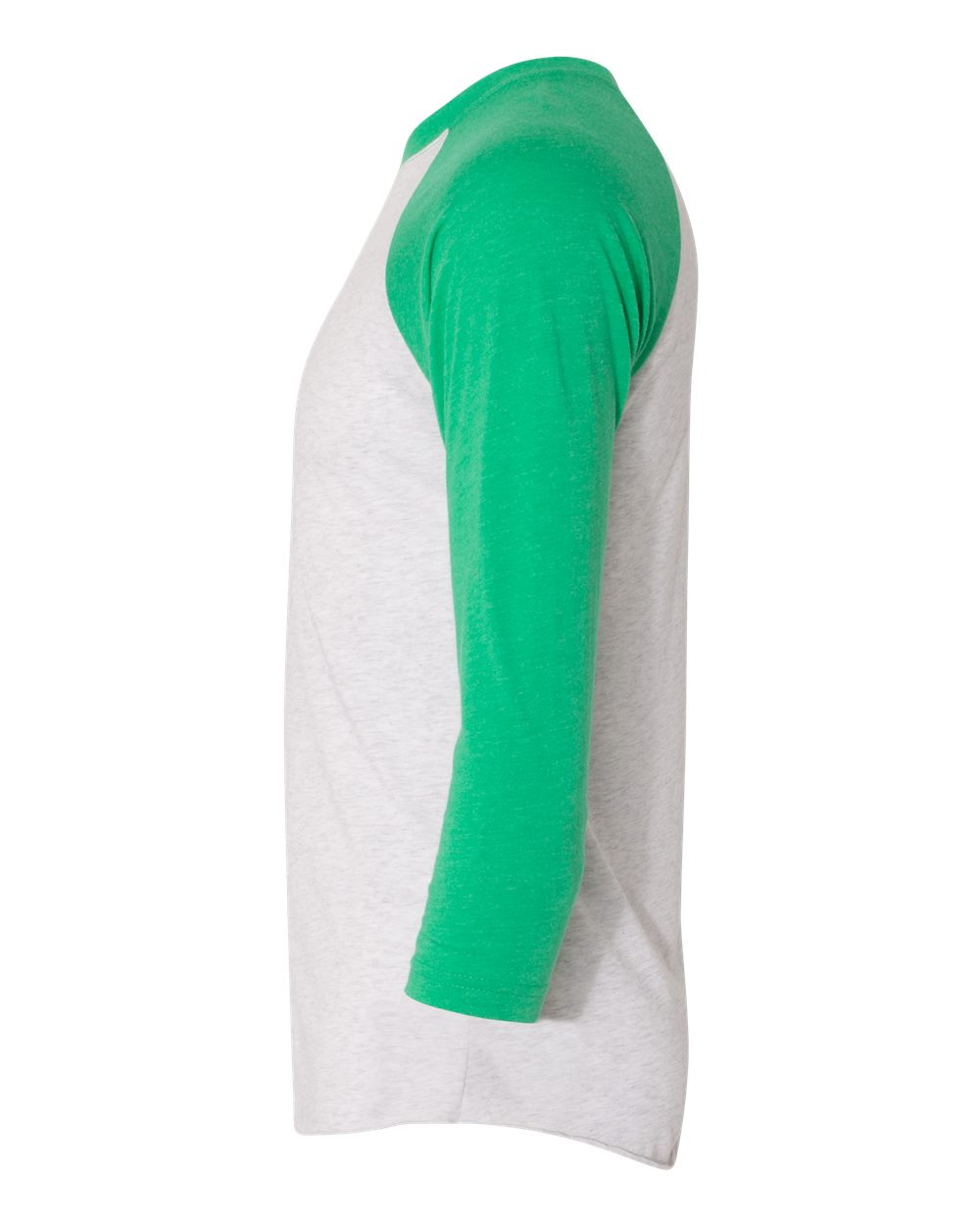 Unisex Triblend 3/4-Sleeve Raglan - Envy / Heather White