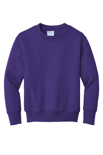 Youth Core Fleece Crewneck Sweatshirt - Purple