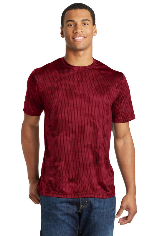 Unisex CamoHex Tee - Deep Red