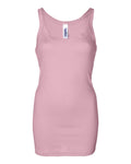 Women's Sheer Mini Rib Thin Strap Tank - Pink