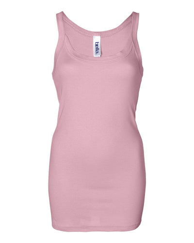 Women's Sheer Mini Rib Thin Strap Tank - Pink