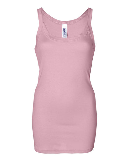 Women's Sheer Mini Rib Thin Strap Tank - Pink