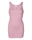 Bella + Canvas 8711 - Women's Sheer Mini Rib Thin Strap Tank - Pink