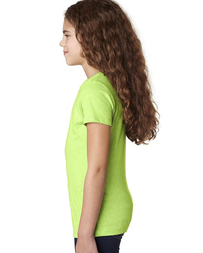 Girl's Youth Princess CVC T-Shirt - Neon Green