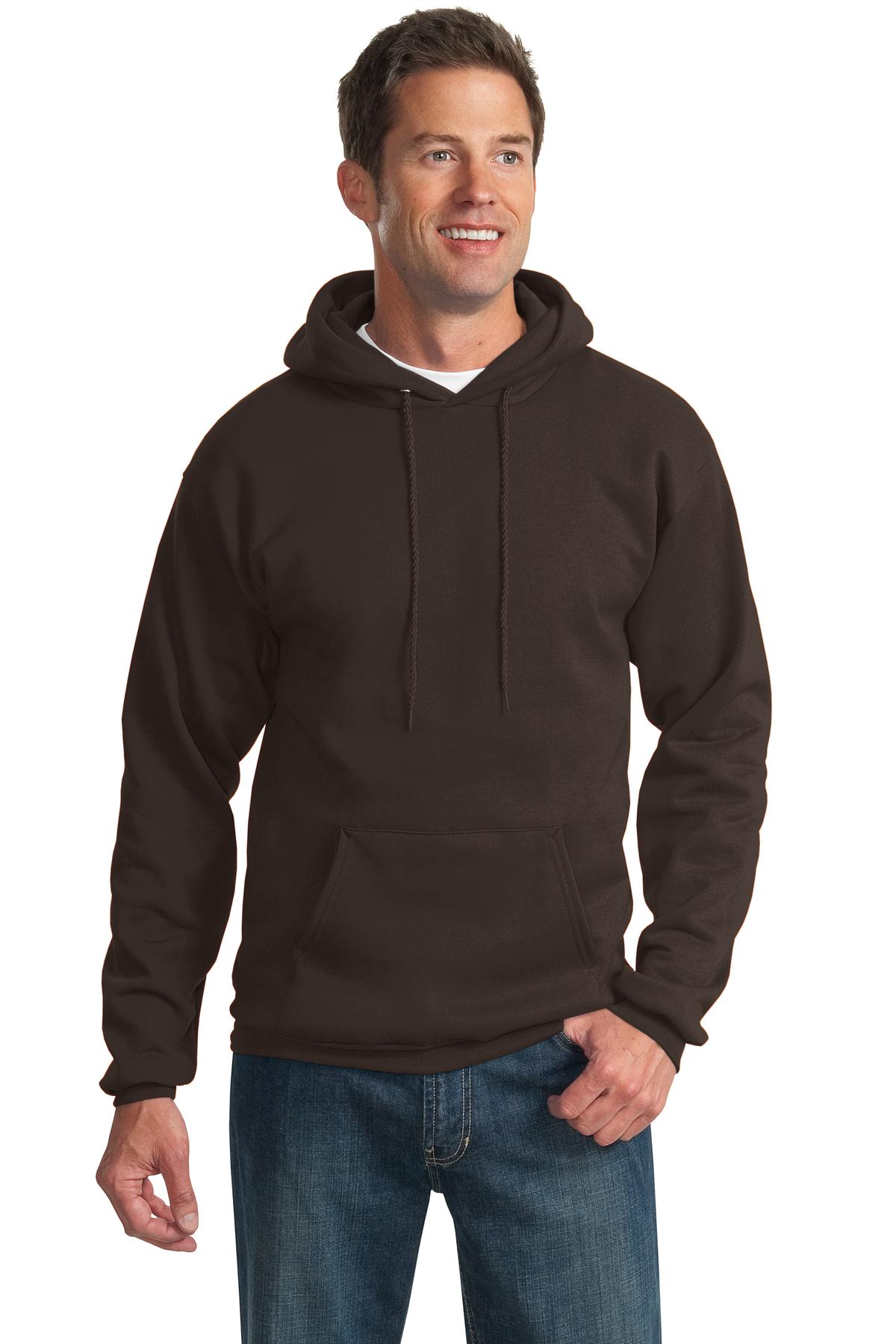 Unisex Tall Essential Fleece Pullover Hoodie - Dark Chocolate