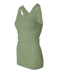 Women's Sheer Mini Rib Racerback Tank - Moss Green