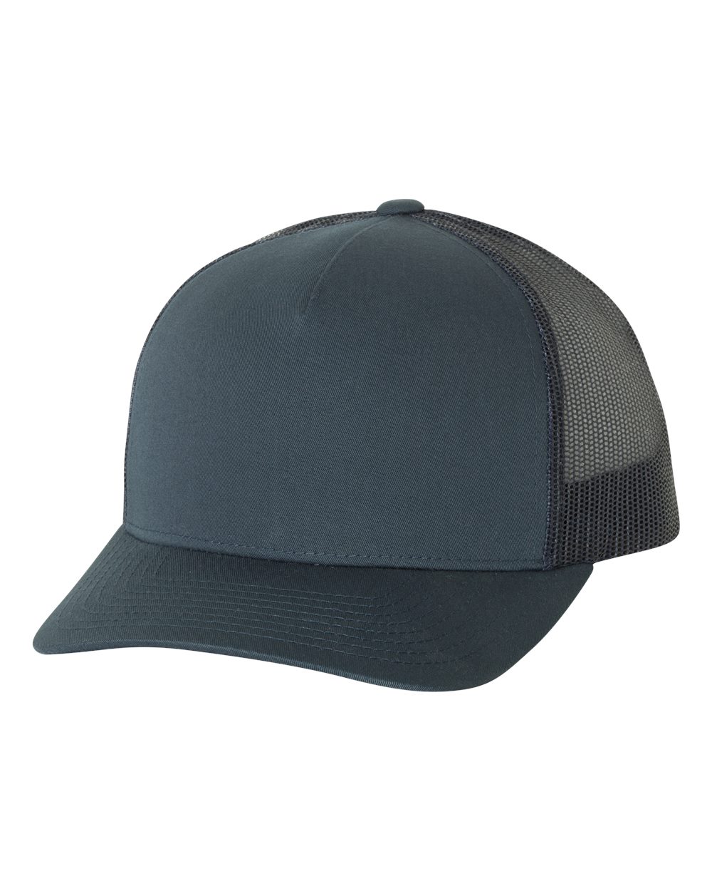 Unisex 5-Panel Retro Trucker Cap - Navy