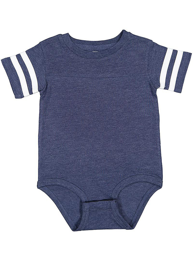 Infant Football Bodysuit - Vintage True Navy/Blend White