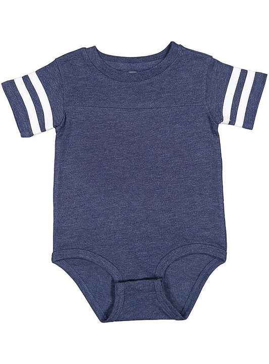 Infant Football Bodysuit - Vintage True Navy/Blend White