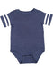 Rabbit Skins 4437 - Infant Football Bodysuit - Vintage True Navy/Blend White