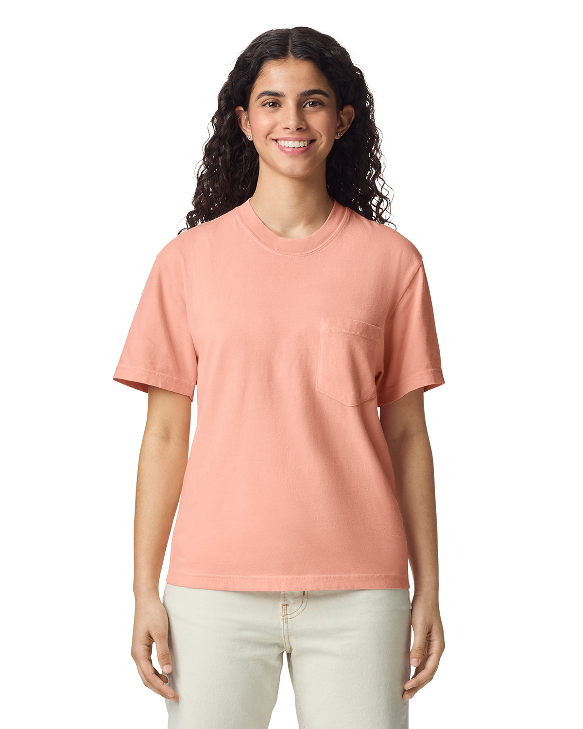 Unisex Heavyweight RS Pocket T-Shirt - Peachy