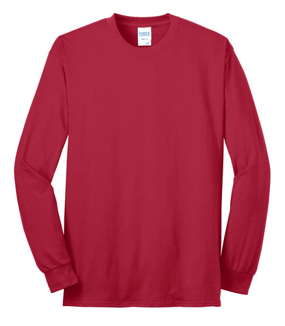 Unisex Long Sleeve Core Blend Tee - Red